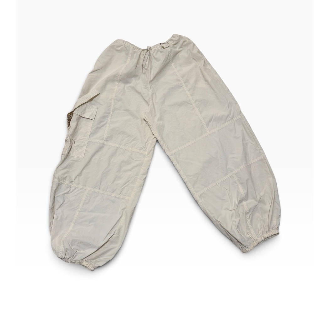 Urban Outfitters Parachute Pants Women Small Cream Ivory EUC Baggy Cargo Y2K